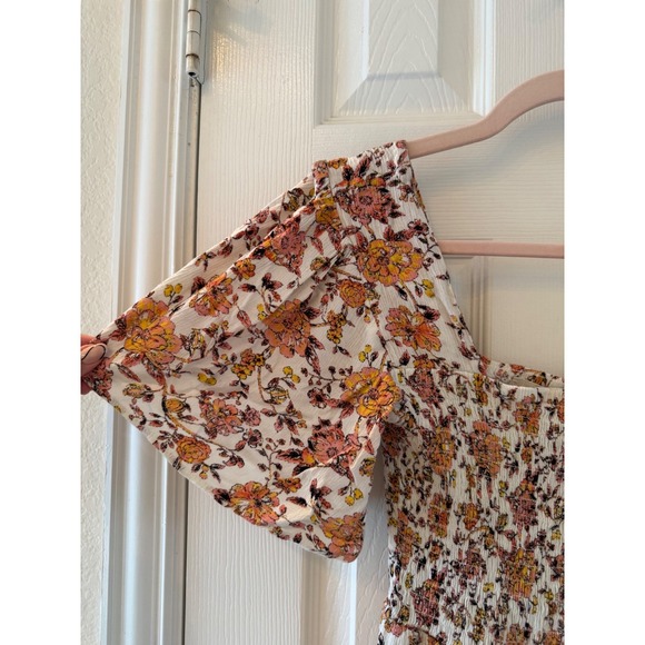 Chelsea & Violet Smocked Floral Cottagecore Mini Dress Small Boho - Picture 4 of 9